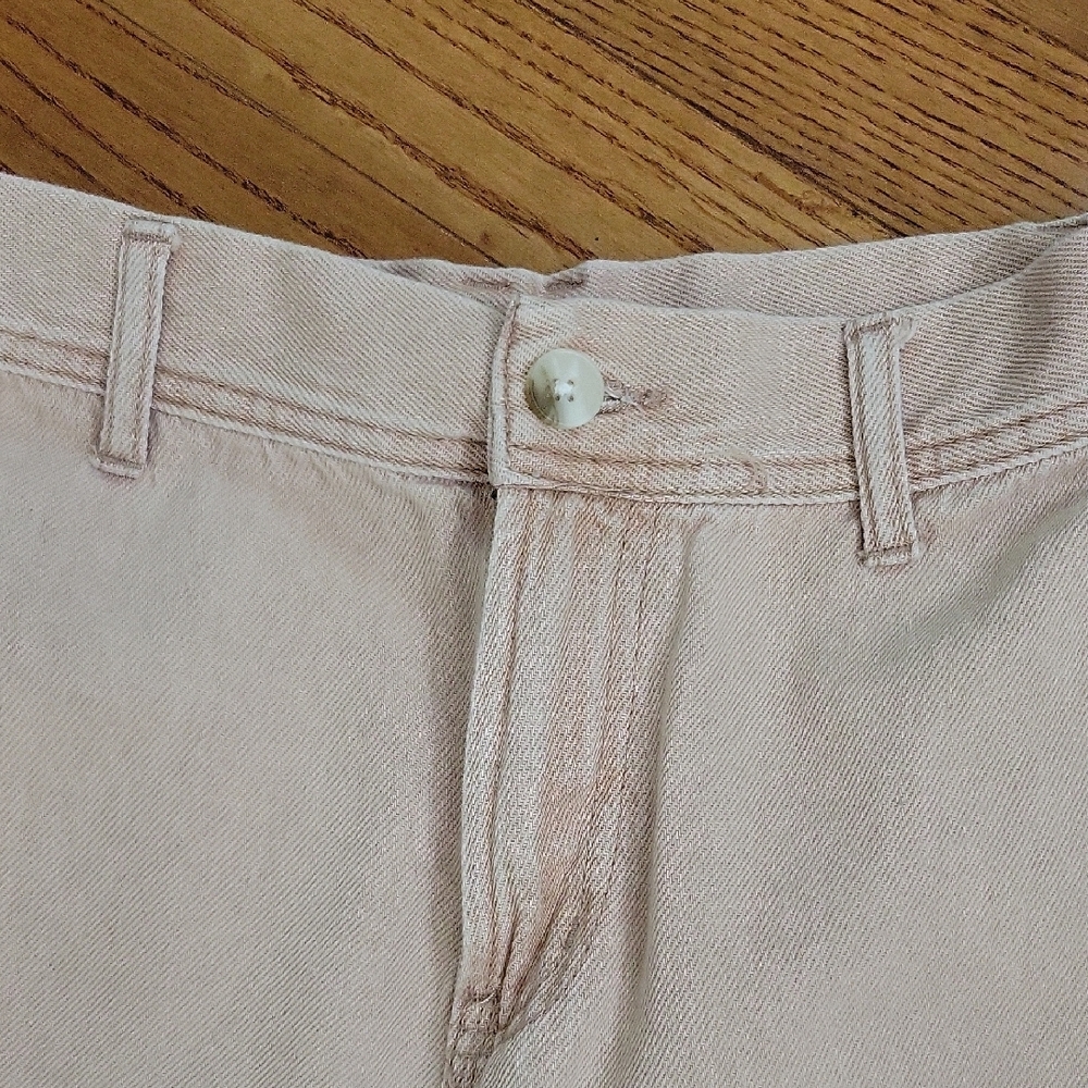 Stylish Peachy/ Beige  Wide-Leg Jeans for Women